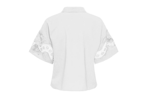 Only Onlsuko Life Ss Lace Πουκάμισο Κοντομάνικο Γυναικείο (15328927 CLOUD DANCER)
