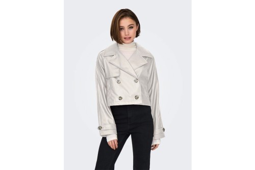 Only Onlamia Faux Leather Cc Otw Μπουφάν Δερματίνη Γυναικείο (15336471 PUMICE STONE)