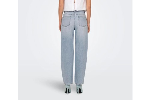 Only Onlella Mw Straight Tai518 Dnm Παντελόνι Τζιν Γυναικείο (15337154 LIGHT BLUE DENIM)