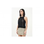Only Lerin Life Γυναικείο Αμάνικο Crop Top Μαύρο
