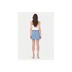 Only Onllou Life Emb Baloon Crop Top Αμάνικο Γυναικείο (15342566 BRIGHT WHITE)