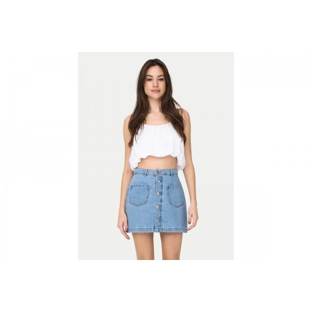 Only Onllou Life Emb Baloon Crop Top Αμάνικο Γυναικείο 