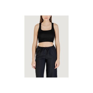 Only Onltatianna Sl Cropped Μπλούζα Αμάνικη Γυναικεία (15344407 BLACK)