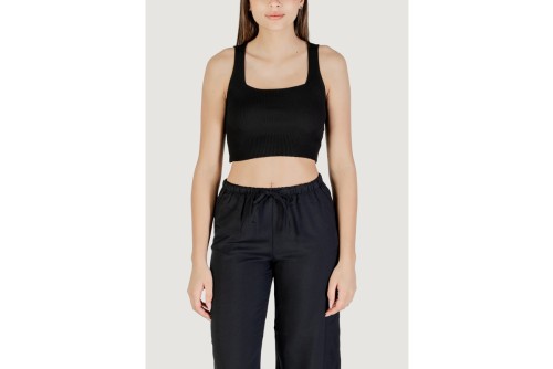 Only Onltatianna Sl Cropped Μπλούζα Αμάνικη Γυναικεία (15344407 BLACK)