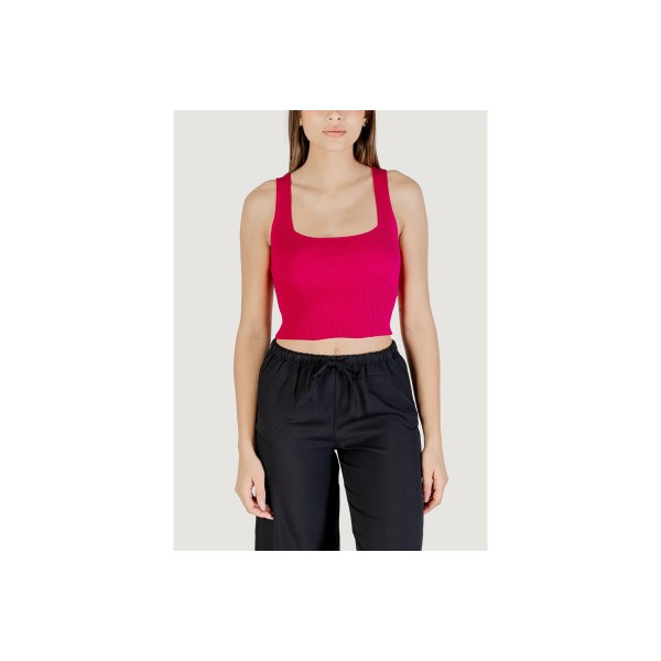 Only Onltatianna Sl Cropped Μπλούζα Αμάνικη Γυναικεία (15344407 FUCHSIA FEDORA)