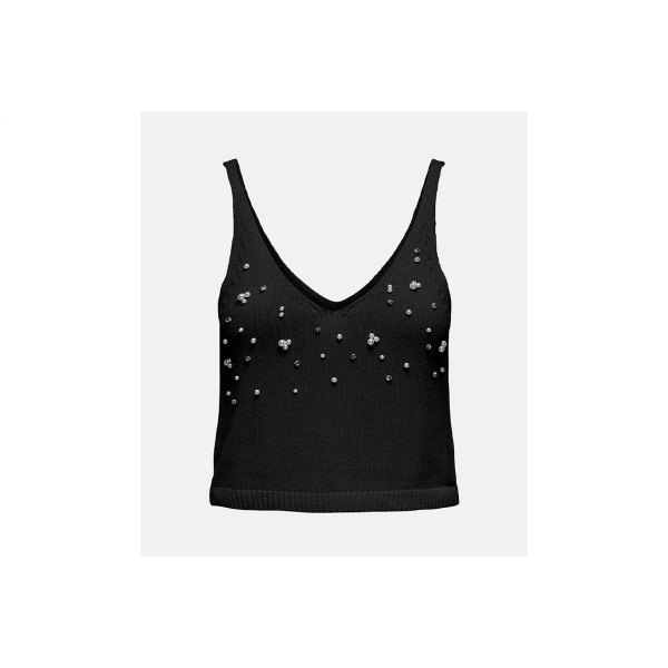 Only Onlcolette Knt Μπλούζα Αμάνικη Γυναικεία (15344411 BLACK-WHITE PEAR)