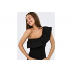 Only One Shoulder Γυναικεία Αμάνικη Μπλούζα Μαύρη