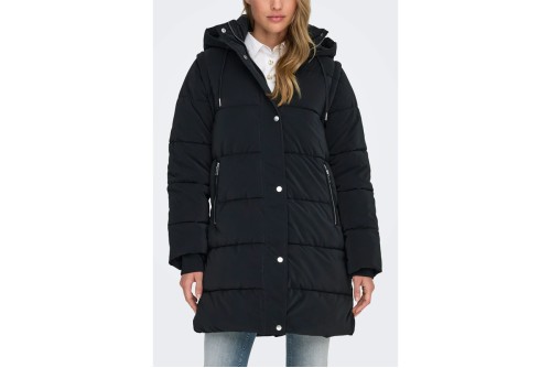 Only Onldixie Long Μπουφάν Puffer Γυναικείο (15349120 BLACK-W SILVER)
