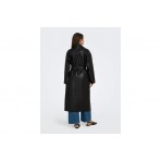Only Onlbina Faux Leather Γυναικείο Παλτό Μαύρο