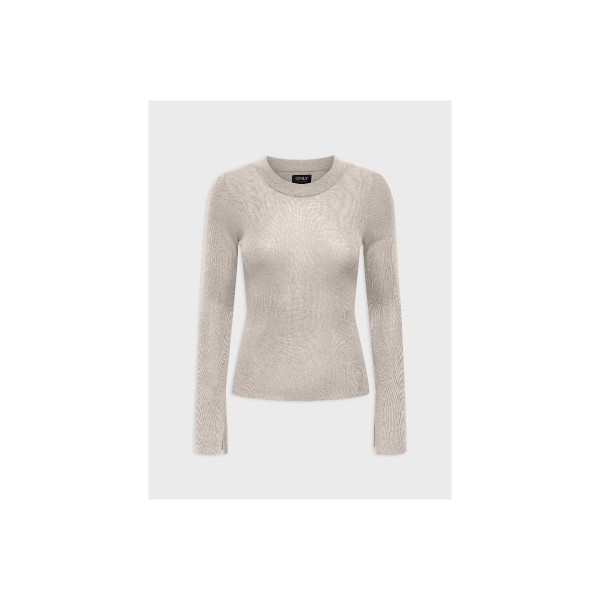 Only Onltara Rib Μπλούζα Με Λαιμόκοψη Γυναικεία (15350696 PUMICE STONE-MELANGE)