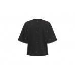 Only Edel Sparkle Γυναικείο Κοντομάνικο T-Shirt Μαύρο