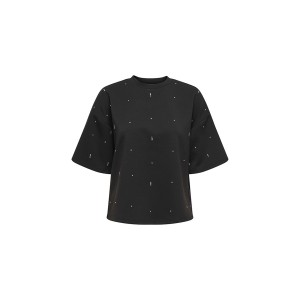 Only Onledel Sparkle T-Shirt Γυναικείο (15353293 BLACK-W RHINEST)