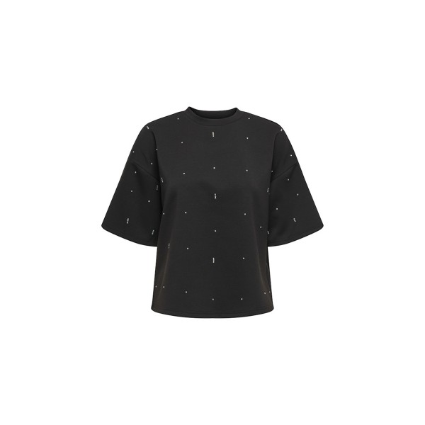 Only Onledel Sparkle T-Shirt Γυναικείο (15353293 BLACK-W RHINEST)