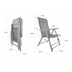 Escape Camping Πολυθρόνα Με Ρυθμιζόμενη Κλίση (15571)