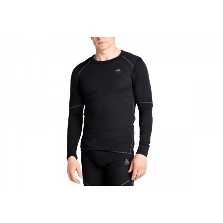 Odlo Fitted Crew Neck L-S Μπλούζα Ισοθερμική Ανδρική (159222 15000)