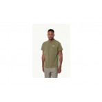 Jack Wolfskin Essential Ανδρικό Κοντομάνικο Polo T-Shirt Χακί