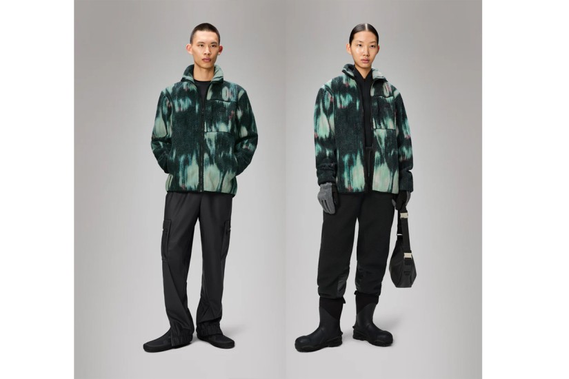 Rains Yermo Unisex Ζακέτα Fleece Κυπαρισσί, Μαύρη, Διάφορα Χρώματα