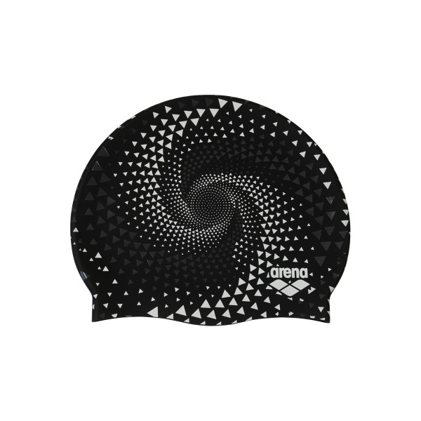 Arena Print 2 Σκουφάκι Κολύμβησης (1E368 122 BLACK-WHITE)