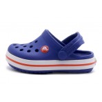 Crocs Crocband Clog Βρεφικά-Παιδικά Σαμπό Ρουά, Λευκά, Πορτοκαλί