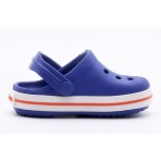 Crocs Crocband Clog Βρεφικά-Παιδικά Σαμπό Ρουά, Λευκά, Πορτοκαλί