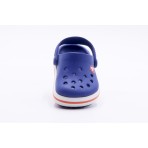 Crocs Crocband Clog Βρεφικά-Παιδικά Σαμπό Ρουά, Λευκά, Πορτοκαλί
