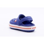 Crocs Crocband Clog Βρεφικά-Παιδικά Σαμπό Ρουά, Λευκά, Πορτοκαλί