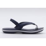 Crocs Crocband Strap Flip Βρεφικές Σαγιονάρες Μπλε Σκούρο, Λευκές