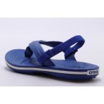 Crocs Crocband Strap Flip Βρεφικές Σαγιονάρες Ρουά, Λευκές