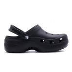 Crocs Classic Platform Clog Γυναικεία Σαμπό Μαύρα