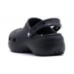 Crocs Classic Platform Clog Γυναικεία Σαμπό Μαύρα