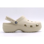 Crocs Classic Platform Clog Γυναικεία Σαμπό Μπεζ