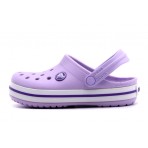 Crocs Crocband Clog T Βρεφικά Ανατομικά Σαμπό Λιλά, Λευκά, Μωβ
