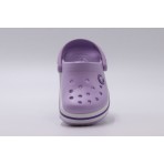 Crocs Crocband Clog T Βρεφικά Ανατομικά Σαμπό Λιλά, Λευκά, Μωβ