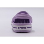 Crocs Crocband Clog T Βρεφικά Ανατομικά Σαμπό Λιλά, Λευκά, Μωβ
