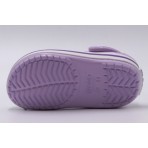 Crocs Crocband Clog T Βρεφικά Ανατομικά Σαμπό Λιλά, Λευκά, Μωβ