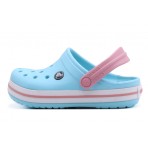 Crocs Crocband Clog Παιδικά Σαμπό Άκουα, Ροζ, Λευκά