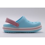 Crocs Crocband Clog Παιδικά Σαμπό Άκουα, Ροζ, Λευκά
