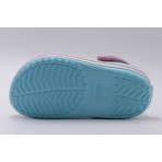 Crocs Crocband Clog Παιδικά Σαμπό Άκουα, Ροζ, Λευκά