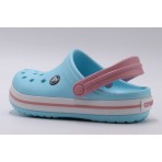 Crocs Crocband Clog Παιδικά Σαμπό Άκουα, Ροζ, Λευκά
