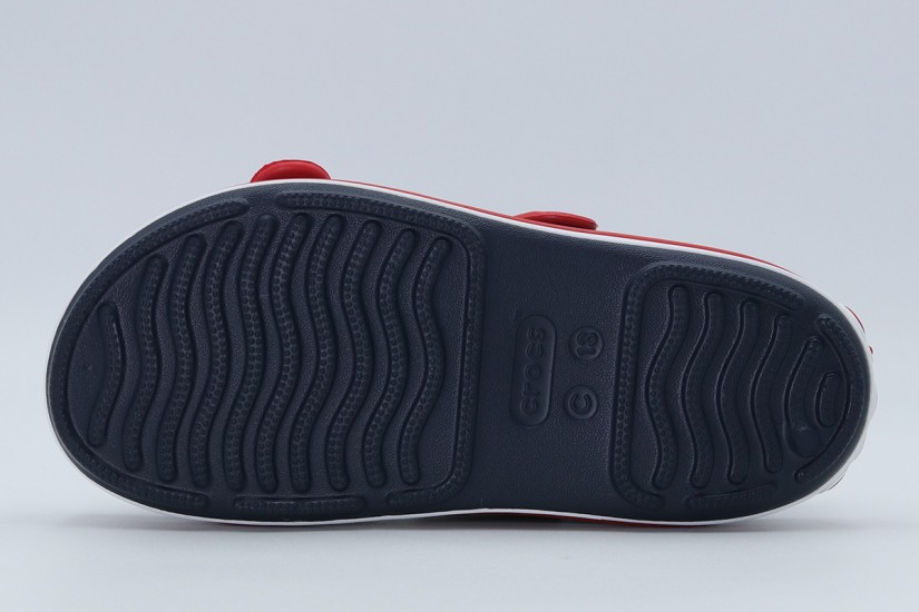 Crocs Crocband Cruiser Παιδικά Σανδάλια Μπλε Σκούρο, Κόκκινο, Λευκό