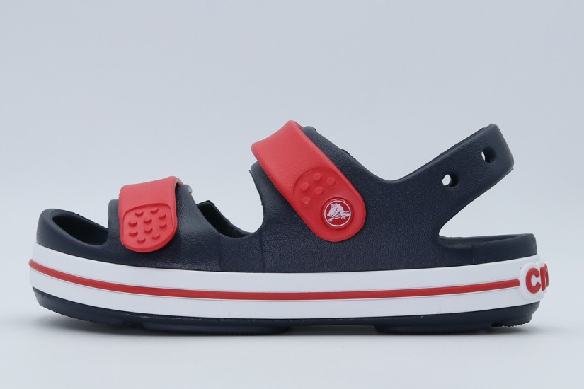 Crocs Crocband Cruiser Παιδικά Σανδάλια Μπλε Σκούρο, Κόκκινο, Λευκό