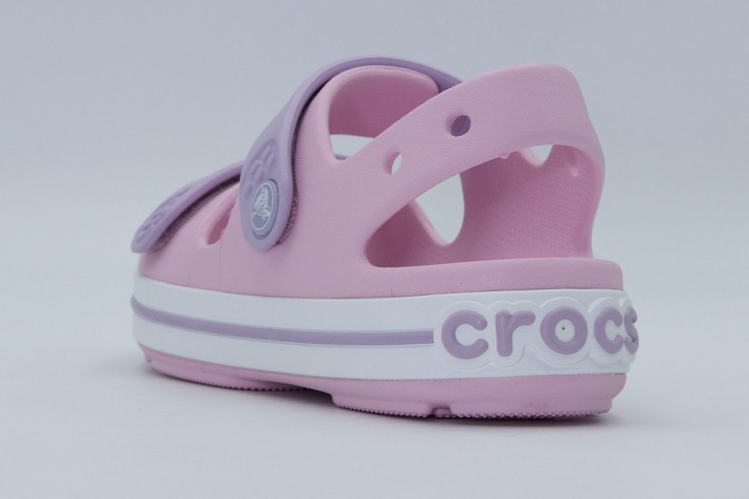 Crocs Crocband Cruiser Παιδικά Σανδάλια Ροζ, Λιλά, Λευκά