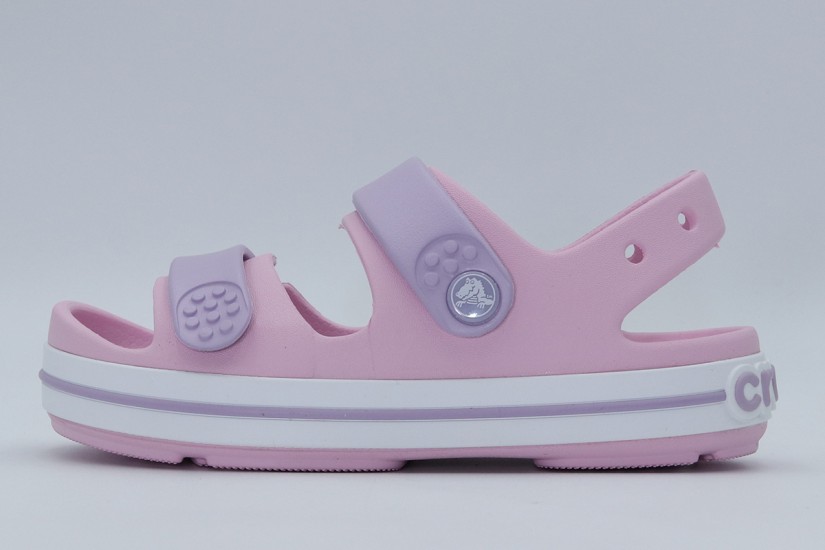 Crocs Crocband Cruiser Παιδικά Σανδάλια Ροζ, Λιλά, Λευκά
