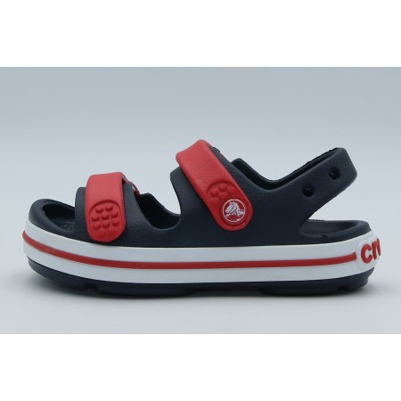 Crocs Crockband Cruiser Βρεφικά Σανδάλια Μπλε Σκούρο, Κόκκινα, Λευκά