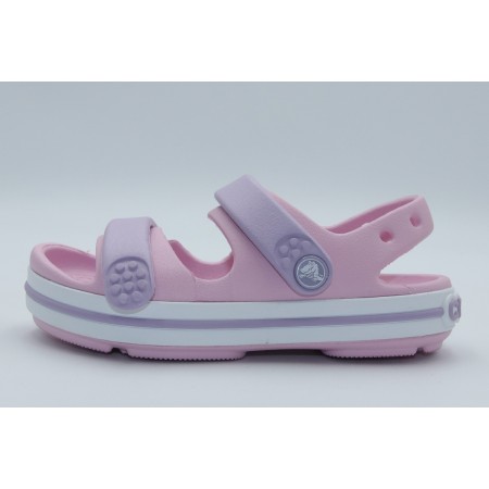 Crocs Crockband Cruiser Βρεφικά Σανδάλια Ροζ, Λιλά, Λευκά