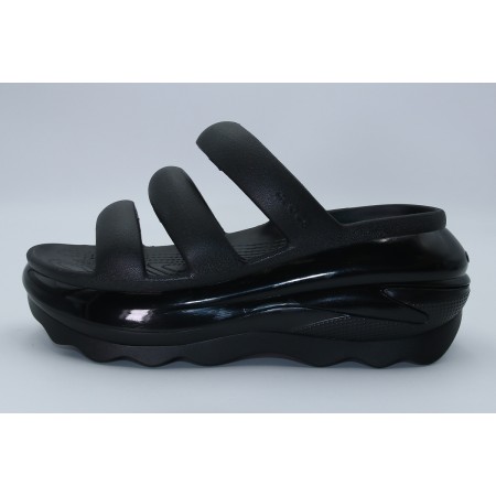 Crocs Mega Crush Triple Strap Σανδάλια Μαύρα