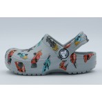 Crocs Toddler Classic Race Cars Graphic Βρεφικά Σαμπό Γκρι