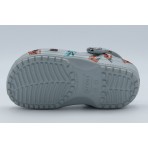 Crocs Toddler Classic Race Cars Graphic Βρεφικά Σαμπό Γκρι