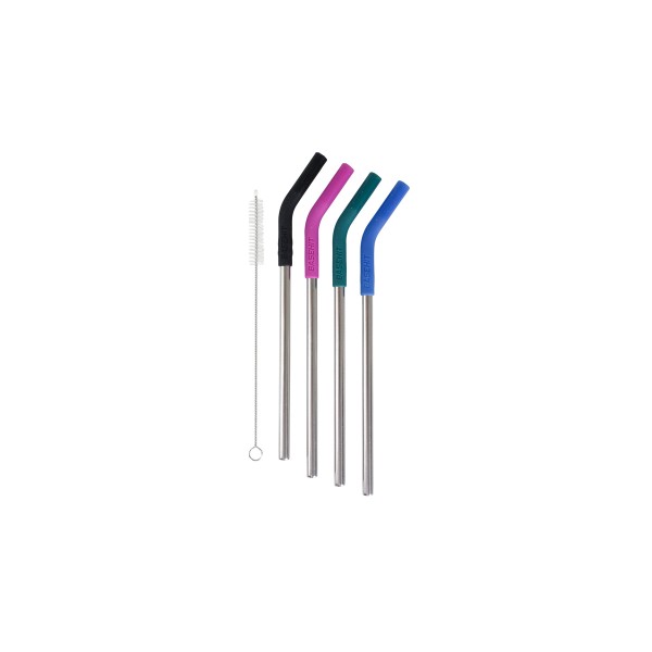 Emerson Stainless Steel Drinking Eco-Straws 4 Pieces Καλαμάκι (211.BU99.09 MULTI COLOR)