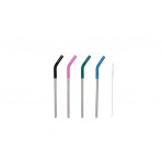 Emerson Stainless Steel Drinking Eco-Straws Καλαμάκι 4 Τεμάχια (211.EU99.08 MULTI COLOR)